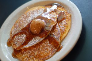 Pumpkin Pancakes with Syrup